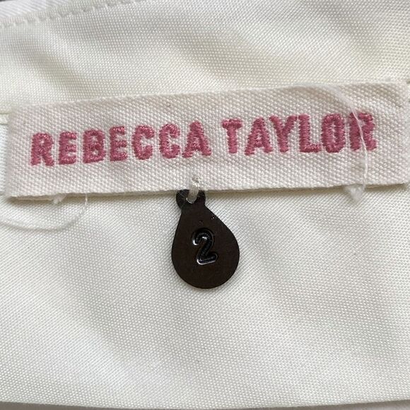 Rebecca Taylor White Minimalist Straight Leg Pants. Size 2. Excellent Condition. - Picture 3 of 5